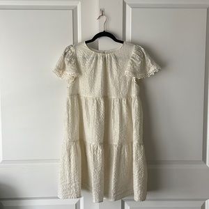 Cottagecore Tiered Gold and White Aura Dress